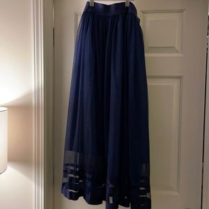 Navy Blue Tulle Skirt